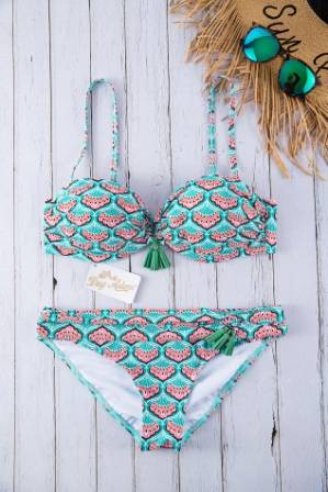 Bikini vert pour femme
