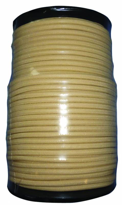 Sandow en caoutchouc beige 8mm de diamètre.