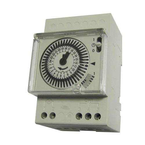 Horloge de programmation sur rail pour pose en façade de coffret électrique piscine